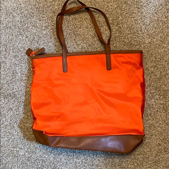 MICHAEL KORS BRIGHT ORANGE NYLON TOTE LARGE - Picture 3 of 6